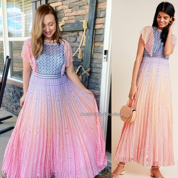 NWT ANTHROPOLOGIE Geisha Designs Savita Maxi Dress - Picture 11 of 16